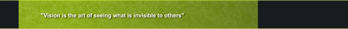 "Vision is the art of seeing what is invisible to others"